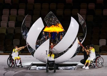 The paralympic flame, Ignites the enthusiasm of athletes